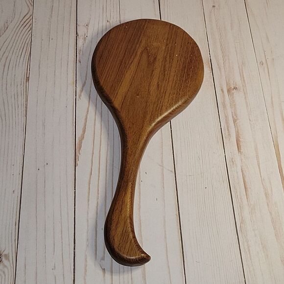 Vintage Wood Hand Mirror - Picture 3 of 4